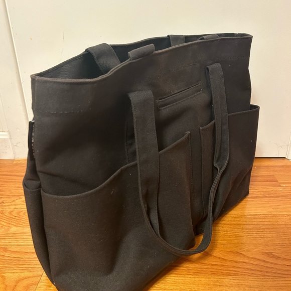 Dagne Dover Black Canvas Tote Bag - Picture 2 of 3